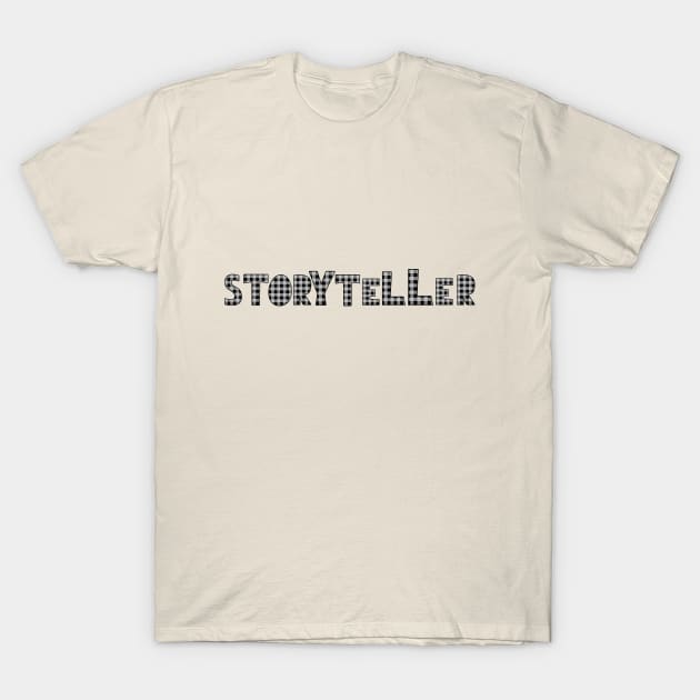 Storyteller grey and black check T-Shirt by PetraKDesigns